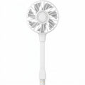 USB Mini Fan with Swan Neck Flexible Portable Cooling for Laptop PC Home Office White