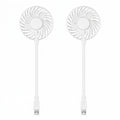 2 Pcs USB Mini Fan 360° Rotation Portable Desk Fan for Laptop Power Bank Travel Camping