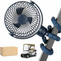 Magnetic Golf Cart Fan Rechargeable 10000mAh Battery 360° Rotatable Tripod Mount with LED Light