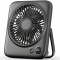 Portable Desk Fan 6.5 Inch 4000mAh Rechargeable USB Powered 23Hrs Cordless 4-Speed LED Display
