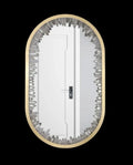 Oval Geode Quartz Crystal Mirror Light