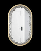Oval Geode Quartz Crystal Mirror Light