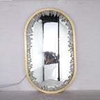 Oval Geode Quartz Crystal Mirror Light
