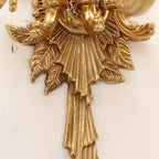 41 Inch Tall French Retro Brass Wall Sconce 5 Lights European Style Copper Wall Lamp