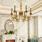 26-34 Inch Multiple Size Small Baroque Style Royal French Copper Chandelier Lighting