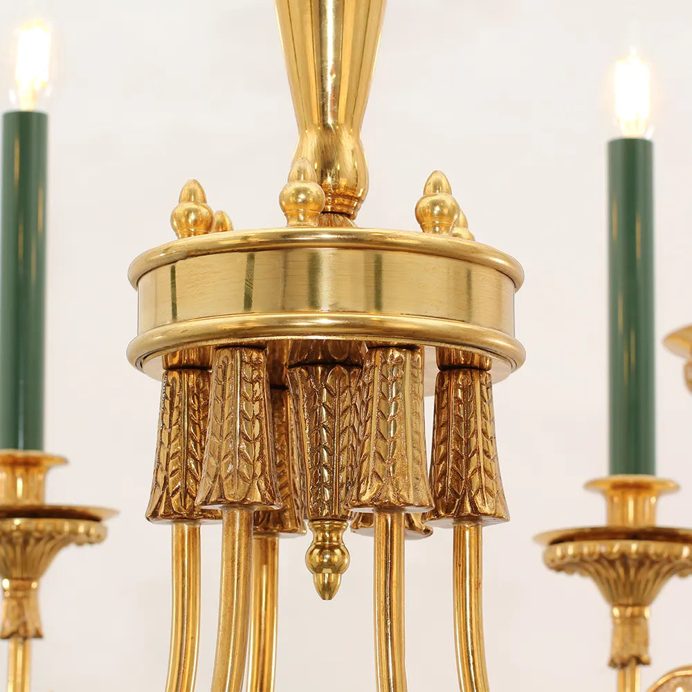 26-34 Inch Multiple Size Small Baroque Style Royal French Copper Chandelier Lighting