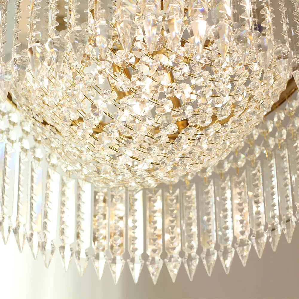 16-28 Inch Multiple Size Baccarat Inspired Copper and Crystal Chandelier Lighting
