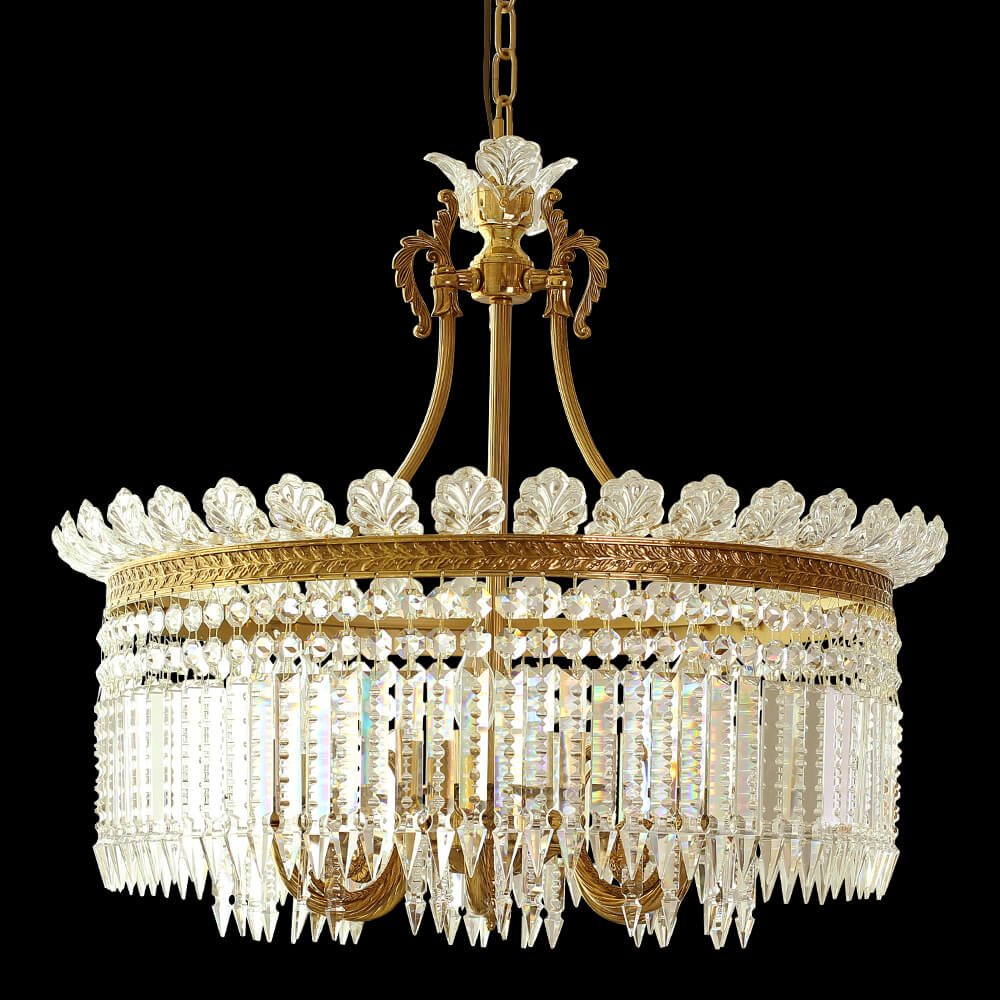 16-28 Inch Multiple Size Baccarat Inspired Copper and Crystal Chandelier Lighting
