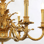 28X22 Inch 6 Lights European French Copper Chandelier Light for Bedroom/ Living Room