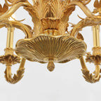 28X22 Inch 6 Lights European French Copper Chandelier Light for Bedroom/ Living Room