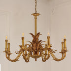 31X24 Inch 8 Lights European French Copper Chandelier Light for Bedroom/ Living Room