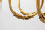 8 Lights Small Empire Style Antique Brass Chandelier Gold Dining Room Chandelier 31X28 Inch