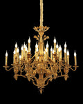 47X39 Inch 36 Lights Baroque Style Antique Brass Chandelier