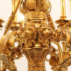 47X39 Inch 36 Lights Baroque Style Antique Brass Chandelier