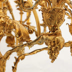 47X39 Inch 36 Lights Baroque Style Antique Brass Chandelier
