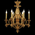 26X30 Inch 6 Lights Small Baroque Style Antique Copper Chandelier