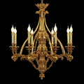 33X31 Inch 8 Lights Small Baroque Style Antique Copper Chandelier