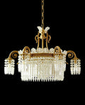 30X23 Inch Modern Crystal Chandelier Gold Antique Brass Chandelier