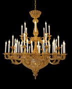 59X65 Inch 19th Century Extra Large French Brass Chandelier Antique Chandelier for Foyer