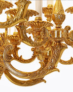 59X65 Inch 19th Century Extra Large French Brass Chandelier Antique Chandelier for Foyer