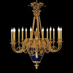 40X51 Inch 15 Lights Baroque Style Cast Copper Angles Antique French Empire Brass Chandelier