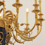 40X51 Inch 15 Lights Baroque Style Cast Copper Angles Antique French Empire Brass Chandelier