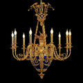 35X41 Inch 9 Lights Baroque Style Cast Copper Angles Antique French Empire Brass Chandelier