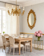 35X18 Inch 8 Lights Vintage French Gold Brass Chandelier for Master Bedroom