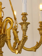27X23 Inch 6 Lights Small Copper Chandelier Lighting for Bedroom European Living Room Chandelier