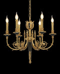 26X23 Inch 6 Lights Rococo Style Antique Copper Chandelier Small Black Bedroom Chandelier