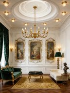 12 Lights Antique Brass Chandelier for Sale Baroque Style Chandelier Lighting for Living Room