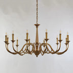 12 Lights Antique Brass Chandelier for Sale Baroque Style Chandelier Lighting for Living Room