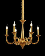 6 Lights Baroque Style Chandelier Small French Brass Chandelier