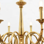 8 Lights Baroque Style Small French Chandelier Antique Brass Chandelier for Bedroom