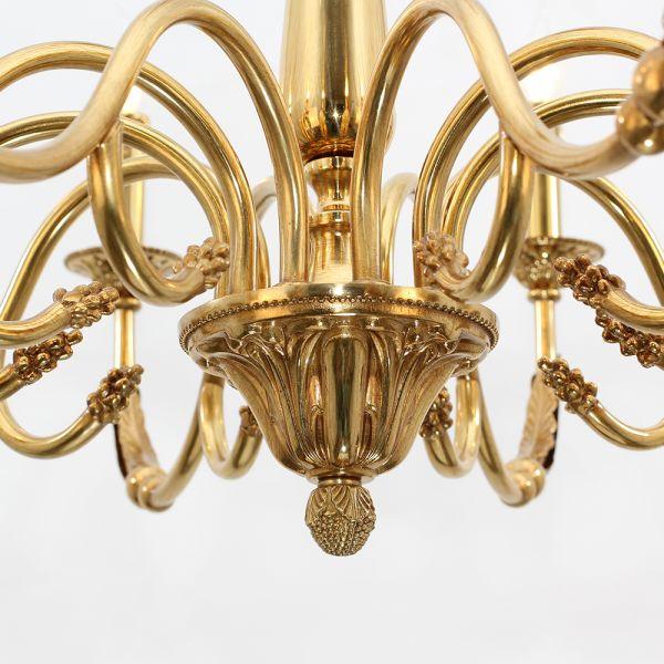 8 Lights Baroque Style Small French Chandelier Antique Brass Chandelier for Bedroom