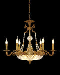 31X27 Inch 9 Lights Retro Style French Empire Chandelier Brass Chandelier for Study Room