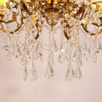 Statement 31X30 Inch 8-Light Candle Style Antique Brass Crystal Chandelier – Perfect for Dining Room Living Room Entryway