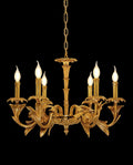 26X20 Inch 6 Lights Baroque Style European Antique Copper Chandelier
