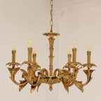 26X20 Inch 6 Lights Baroque Style European Antique Copper Chandelier