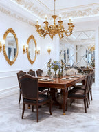 33X20 Inch 8 Lights Baroque Style European Antique Copper Chandelier