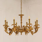 33X20 Inch 8 Lights Baroque Style European Antique Copper Chandelier