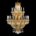51X67 Inch 42 Lights Big French Empire Brass and Crystal Chandelier for Foyer