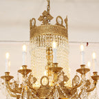 51X67 Inch 42 Lights Big French Empire Brass and Crystal Chandelier for Foyer