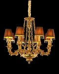 35X30 Inch 8 Lights Baroque Style Antique Copper Chandelier