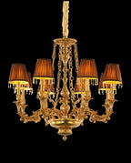 35X30 Inch 8 Lights Baroque Style Antique Copper Chandelier