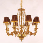 35X30 Inch 8 Lights Baroque Style Antique Copper Chandelier