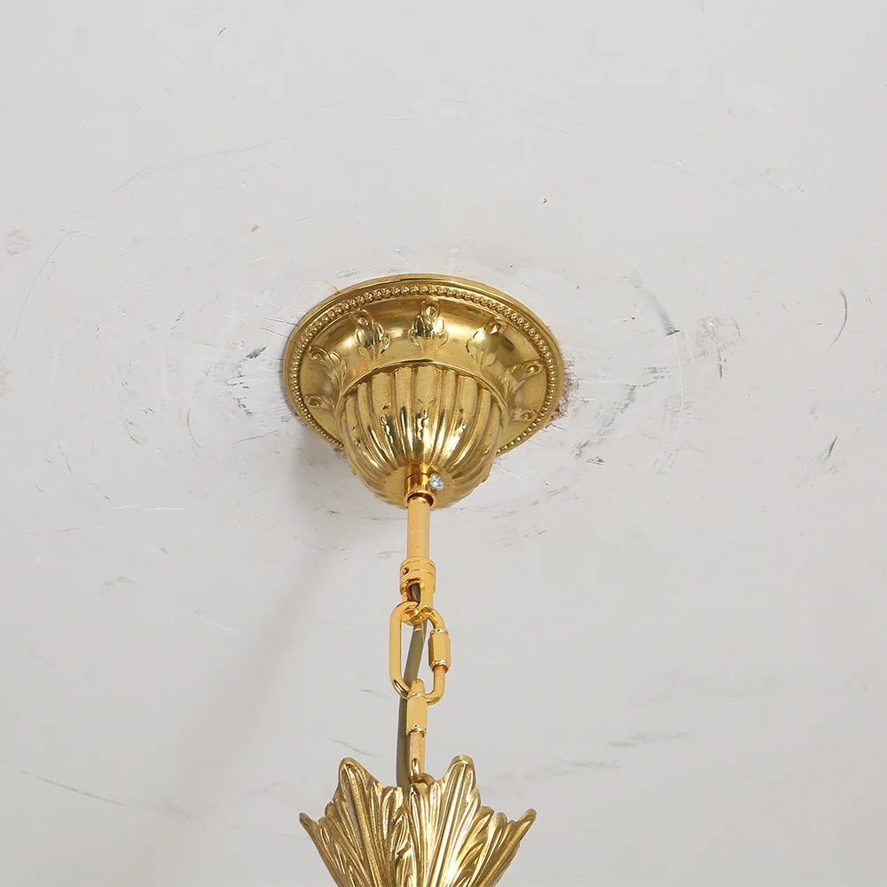 10 Inch Mini Chandelier Antique Brass and Crystal Lighting for Hallway