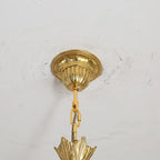35 Inch Linear Chandelier Antique Copper and Crystal Kitchen Island Chandelier