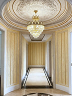 18 Inch Small Crystal Chandelier for Extrance Empire Style Brass Chandelier