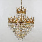 18 Inch Small Crystal Chandelier for Extrance Empire Style Brass Chandelier